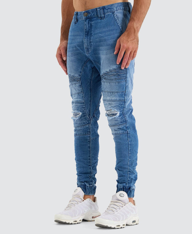 Nena and Pasadena Viper Denim Jogger Kentucky Blue