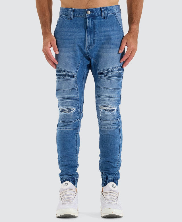 Nena and Pasadena Viper Denim Jogger Kentucky Blue