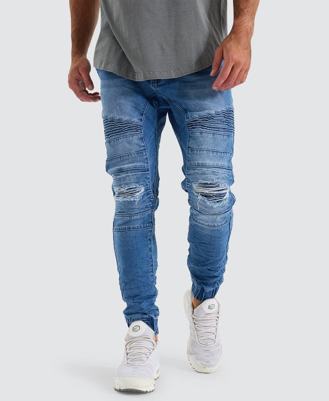 Nena and Pasadena Viper Denim Jogger Kentucky Blue