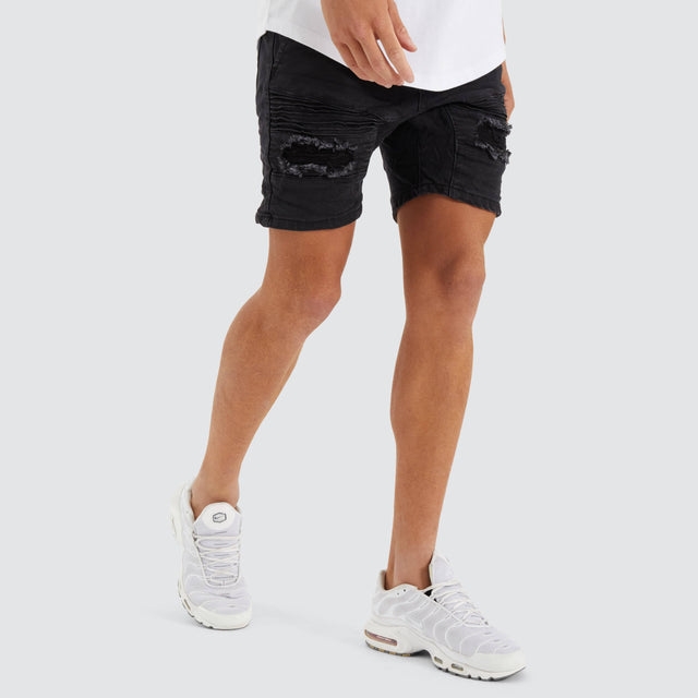 Nena and Pasadena Viper Denim Short Black