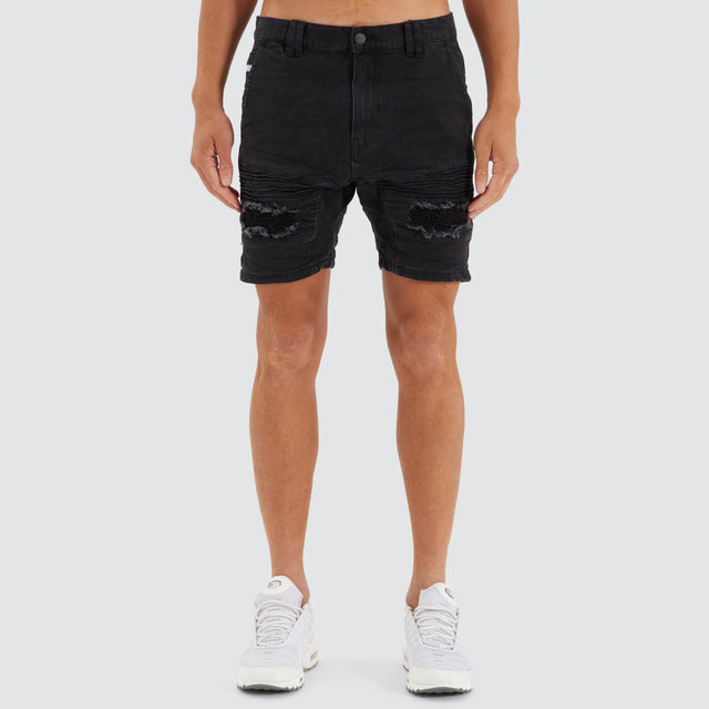 Nena and Pasadena Viper Denim Short Black