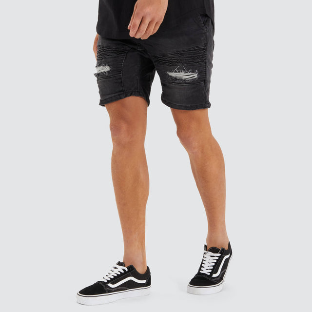 Nena and Pasadena Viper Denim Short Heavy Metal