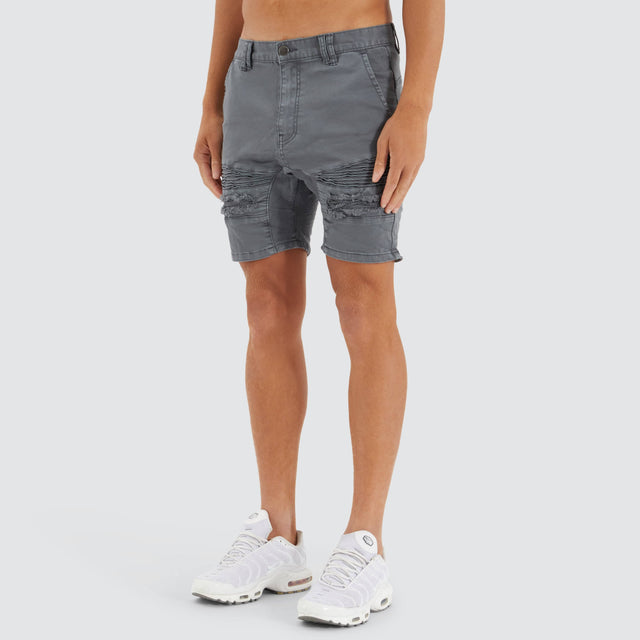 Nena and Pasadena Viper Denim Short Iron Gate