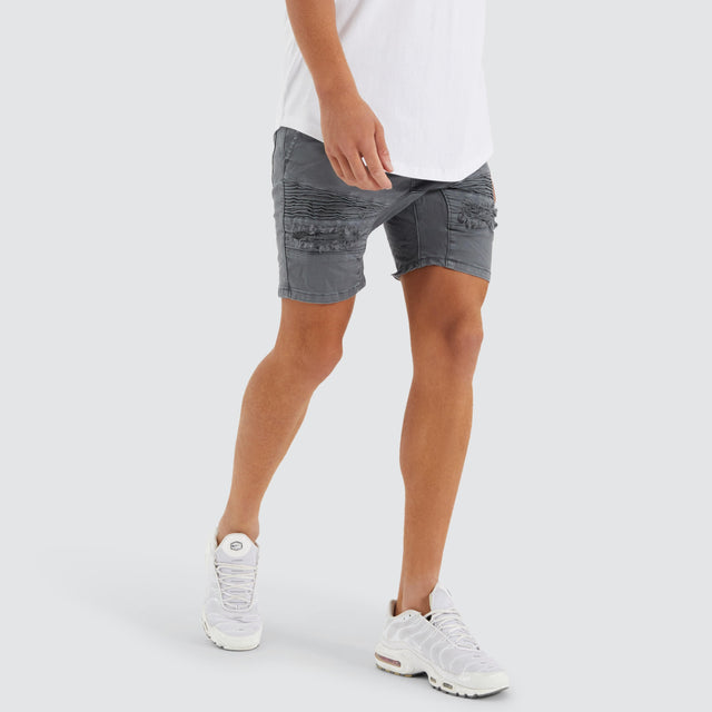 Nena and Pasadena Viper Denim Short Iron Gate