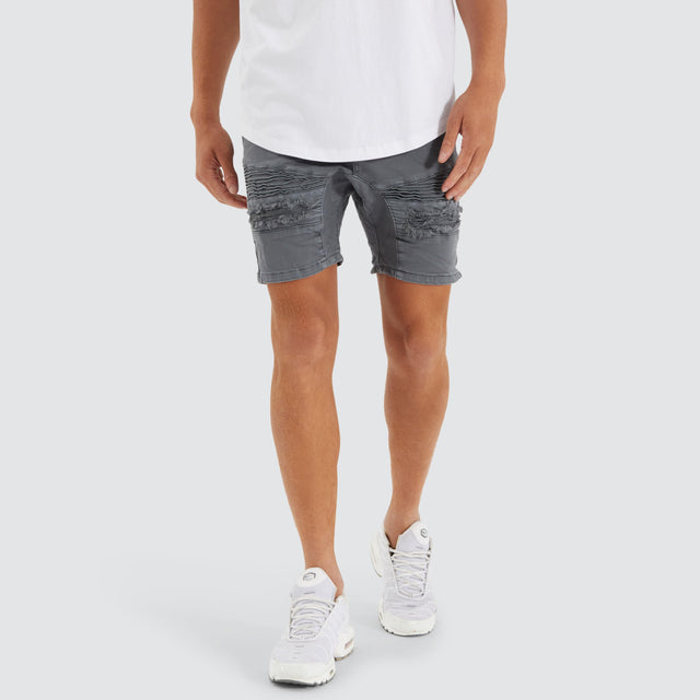 Nena and Pasadena Viper Denim Short Iron Gate