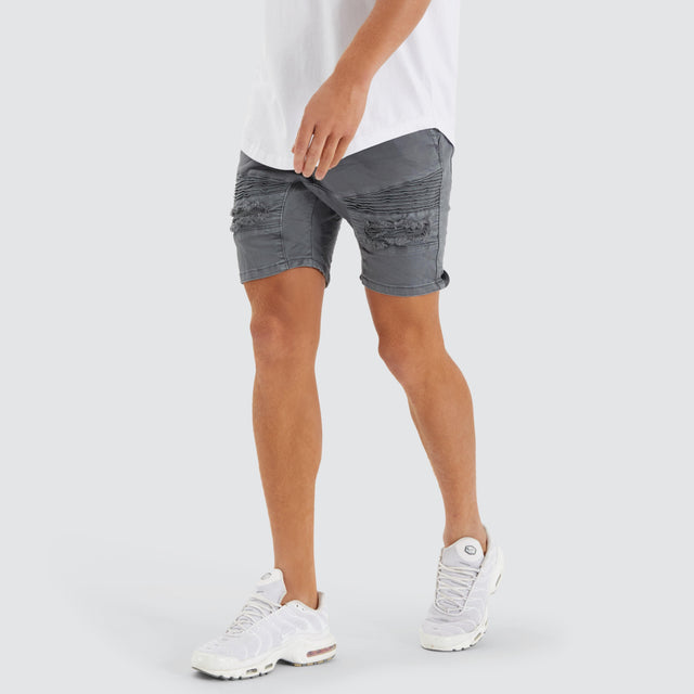 Nena and Pasadena Viper Denim Short Iron Gate