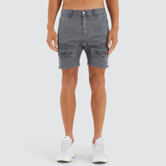 Nena and Pasadena Viper Denim Short Iron Gate