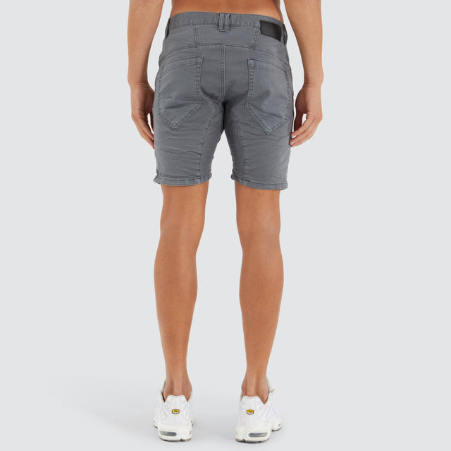 Nena and Pasadena Viper Denim Short Iron Gate