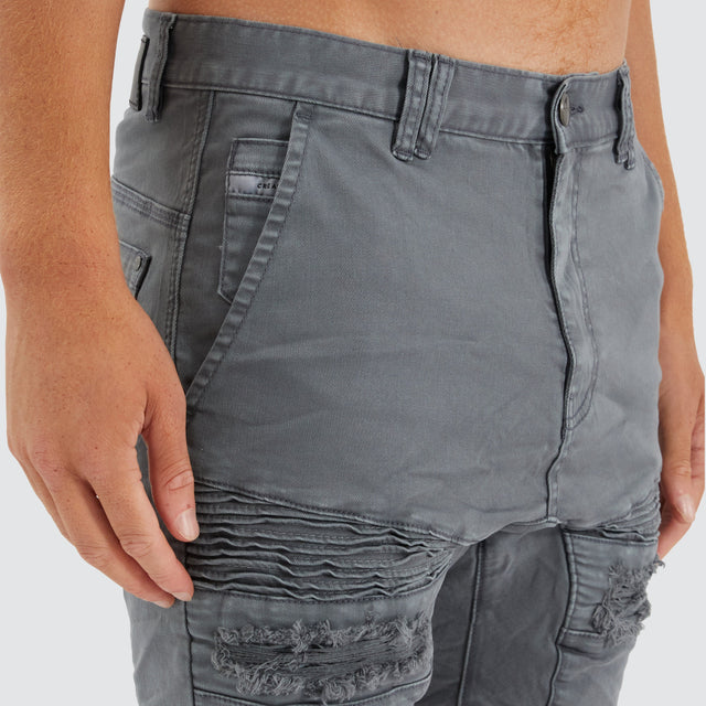 Nena and Pasadena Viper Denim Short Iron Gate