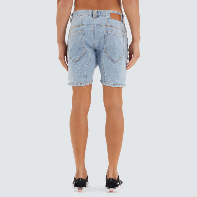 Nena and Pasadena Viper Denim Short Portland Blue