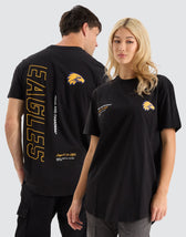 West Coast Eagles AFL Dual Curved Tee Jet Black