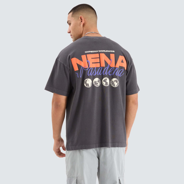 Nena and Pasadena Worldwide Raptor Tee Pigment Asphalt