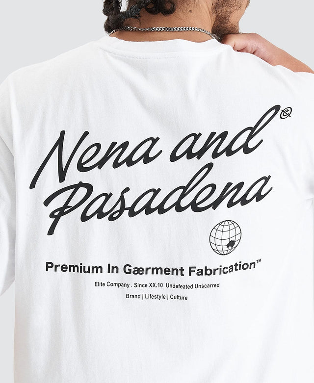 Nena & Pasadena Bouncer Heavy Box Fit Tee - Optical White WHITE