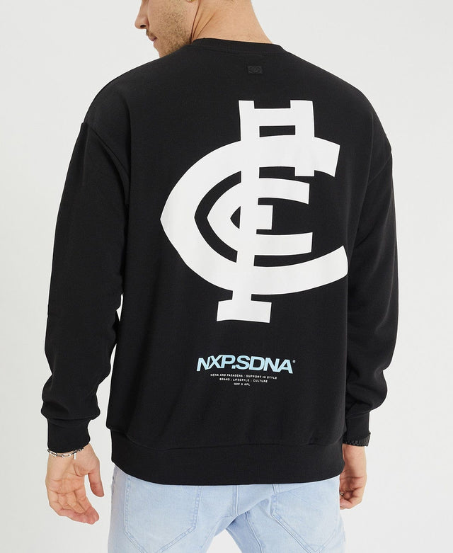 Nena & Pasadena Carlton Relaxed Crew Jumper Jet Black