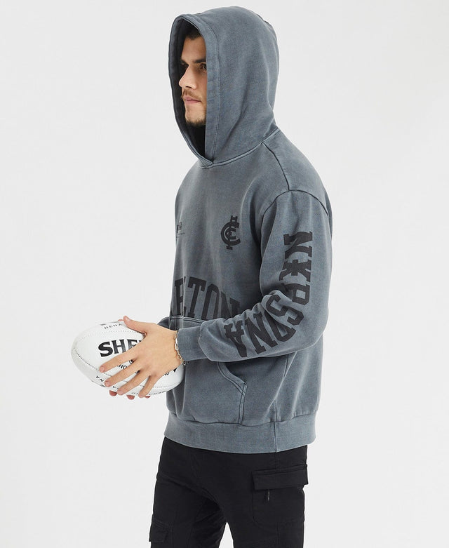 Nena & Pasadena Carlton Relaxed Hoodie Pigment Charcoal Grey