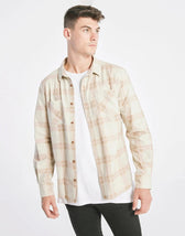 Charge Casual Long Sleeve Shirt Sand Check