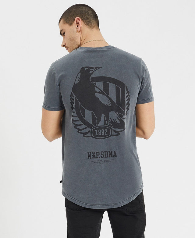 Nena & Pasadena Collingwood Cape Back T-Shirt Pigment Charcoal Grey