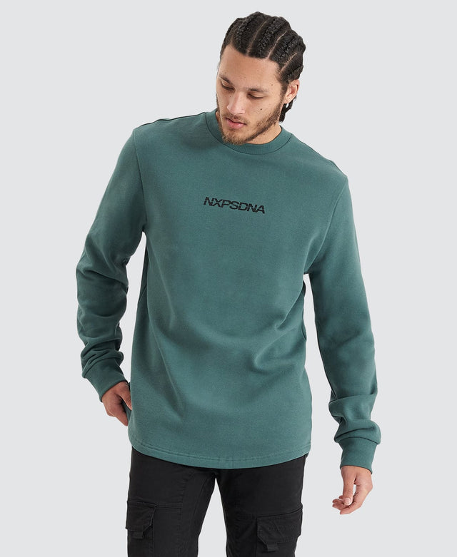 Nena & Pasadena Compensation Dual Curved Sweater - Silver Pine/Black Multi Colour