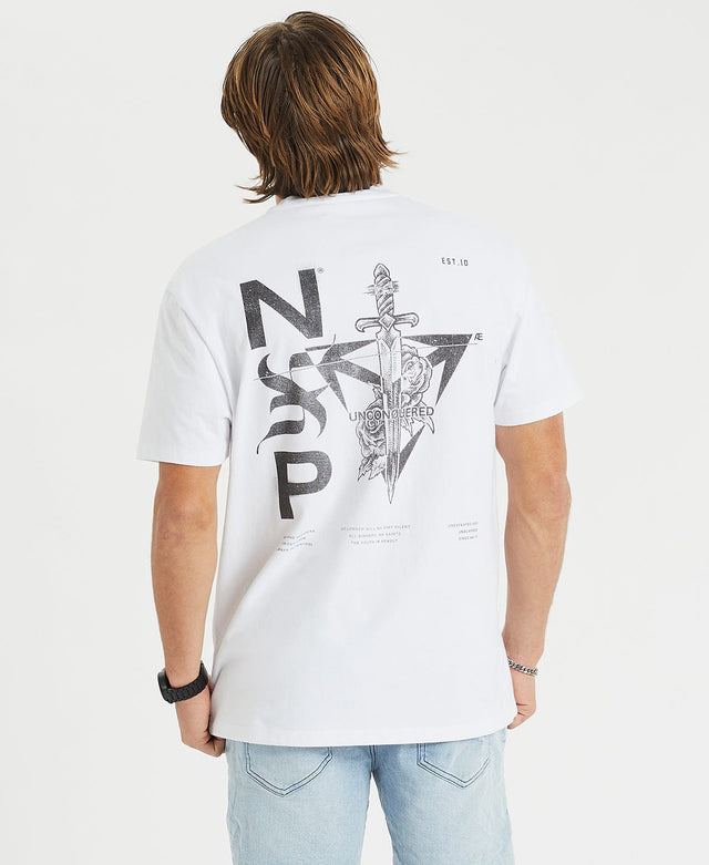 Nena & Pasadena Crushed Heavy Relaxed Tee - White WHITE