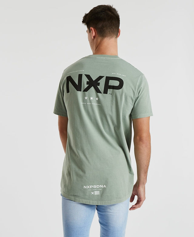 Nena & Pasadena Dealer Scoop Back T-Shirt Pigment Sage