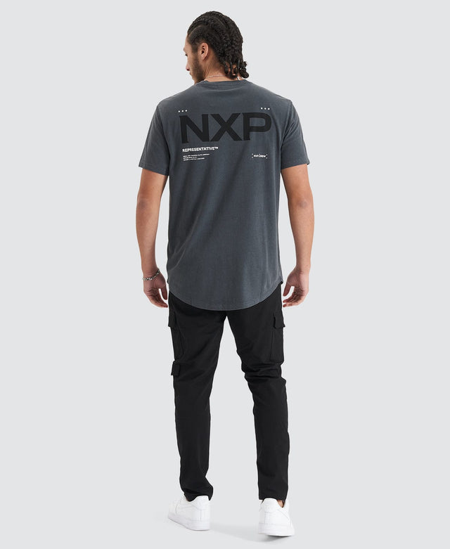 NXP Delta Time Dual Curved Tee in Asphalt - Neverland Store