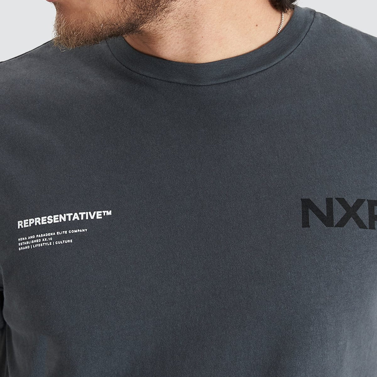 NXP Delta Time Dual Curved Tee in Asphalt - Neverland Store