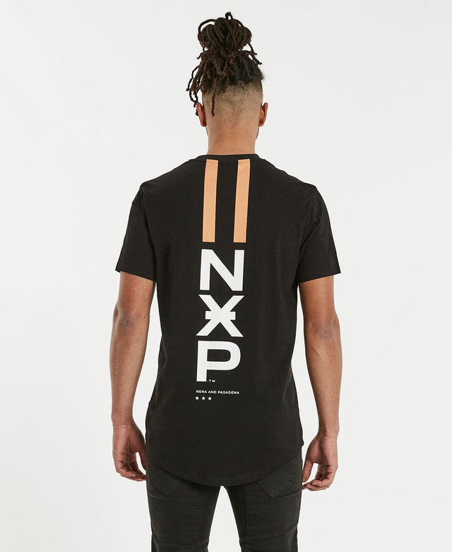 Nena & Pasadena Division Cape Back T-Shirt Jet Black