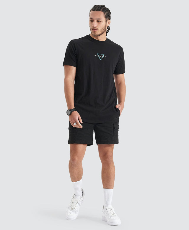 Nena & Pasadena Downforce Dual Curved Tee - Jet Black BLACK