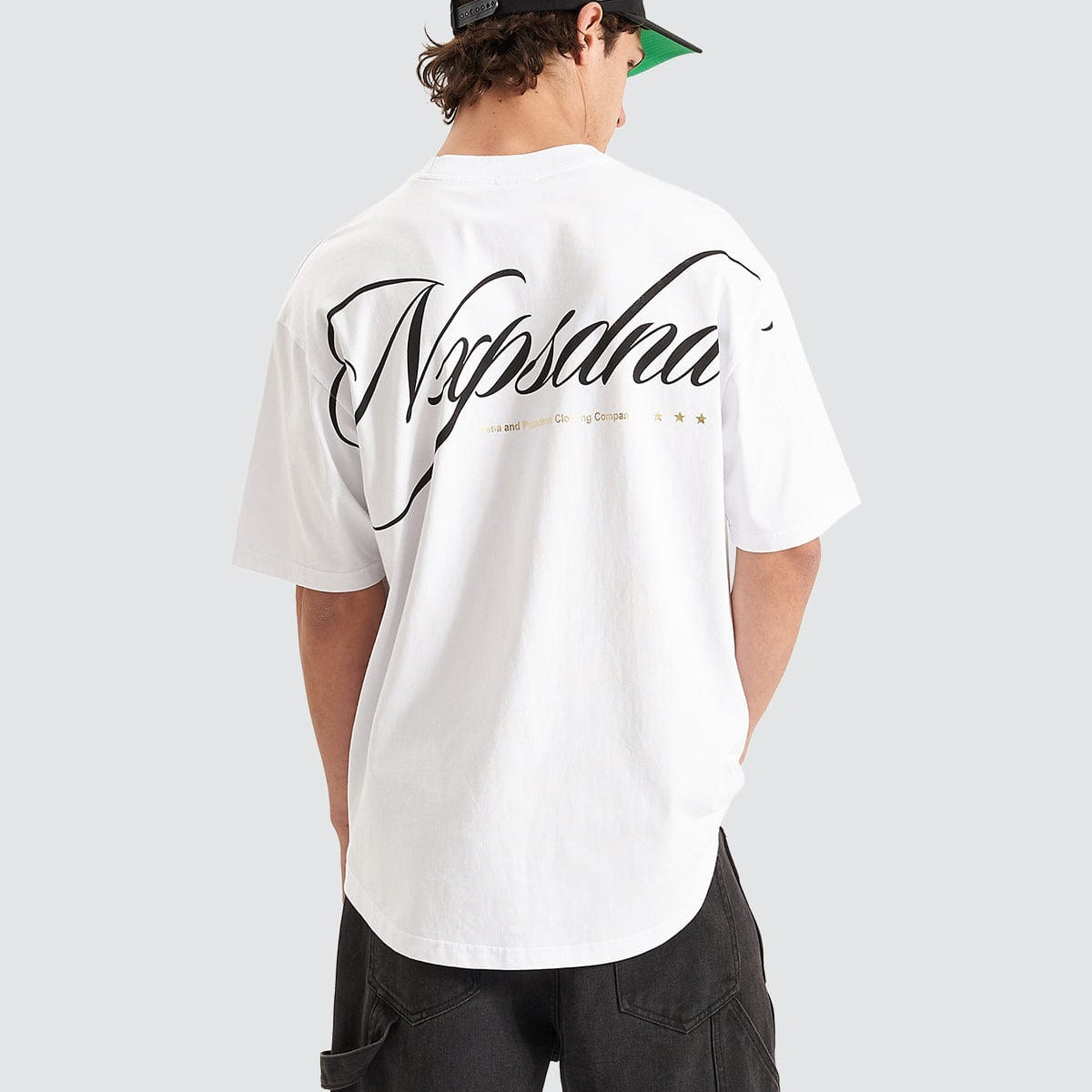 NXP Encrypted Heavy Box Fit Scoop White Tee - Neverland Store