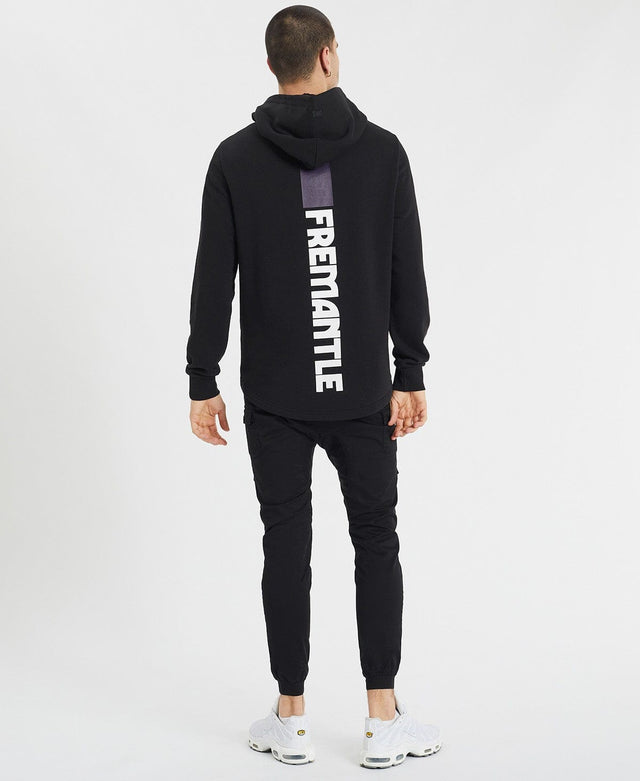 Nena & Pasadena Fremantle Curved Hem Hooded Jumper Jet Black