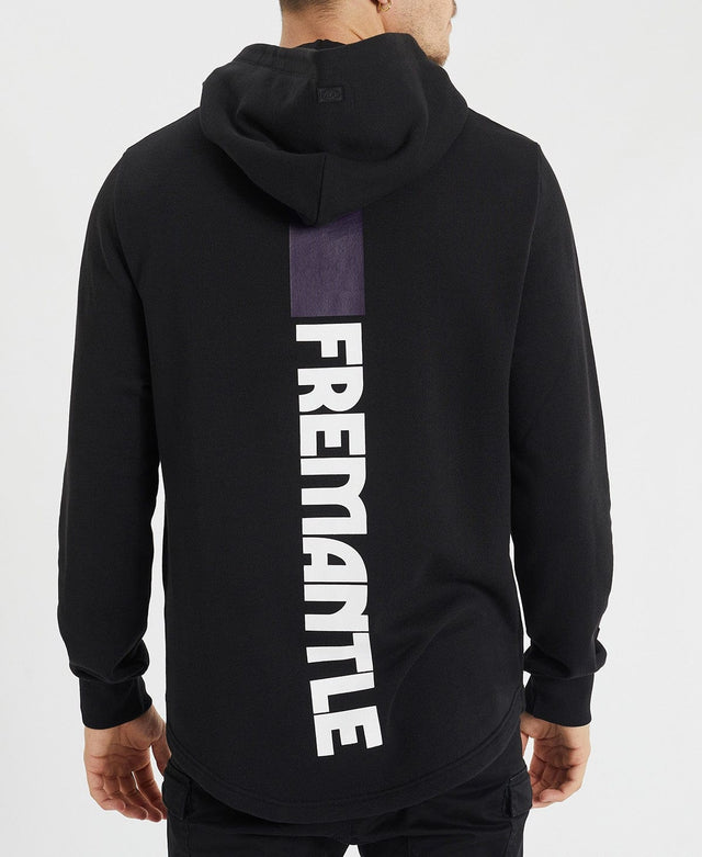 Nena & Pasadena Fremantle Curved Hem Hooded Jumper Jet Black