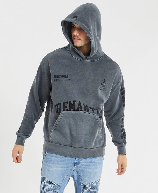 Nena & Pasadena Fremantle Relaxed Hoodie Pigment Charcoal Grey