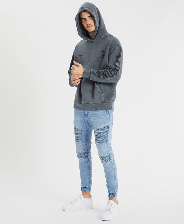 Nena & Pasadena Fremantle Relaxed Hoodie Pigment Charcoal Grey