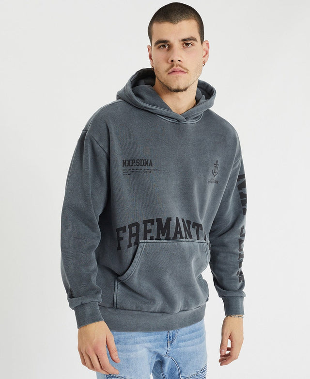 Nena & Pasadena Fremantle Relaxed Hoodie Pigment Charcoal Grey