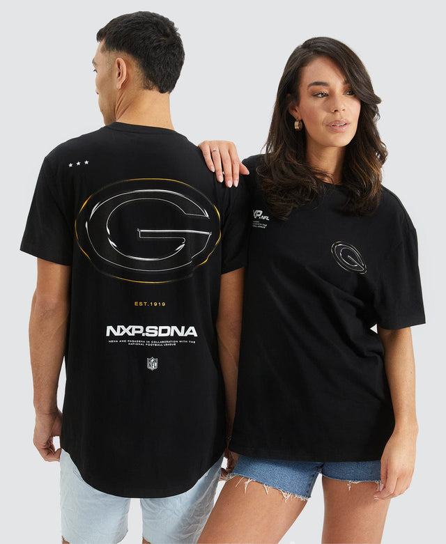 Nena & Pasadena Green Bay Cape Back T-Shirt Jet Black