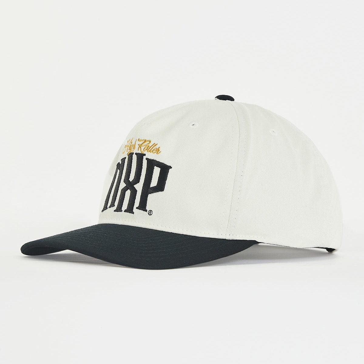 High Roller Golfer Cap Off White/Black | Neverland Store