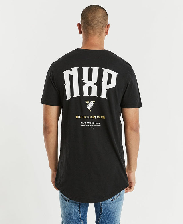 Nena & Pasadena High Rollers Cape Back T-Shirt Jet Black