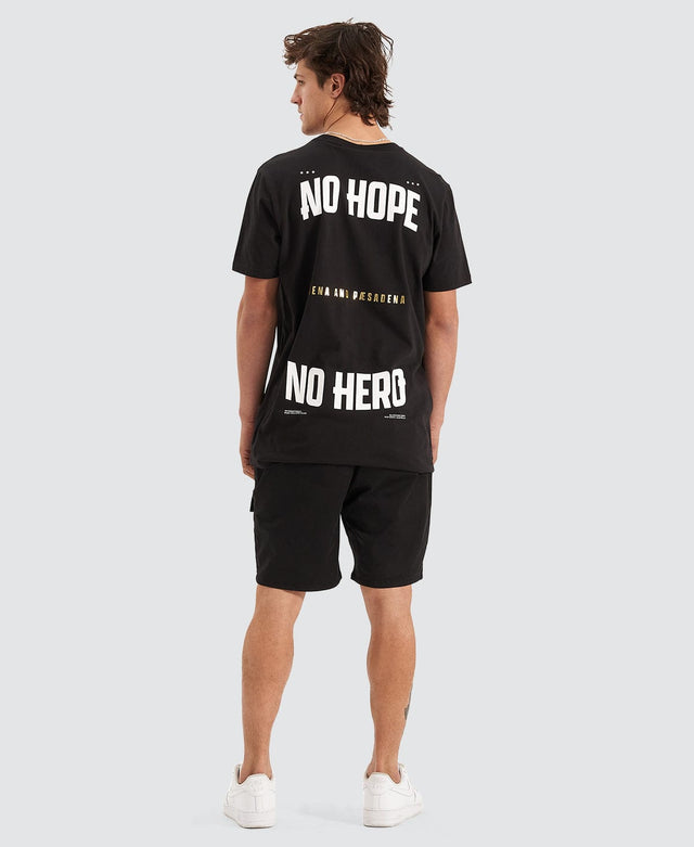 Nena & Pasadena Hopeless Cape Back T-Shirt Jet Black