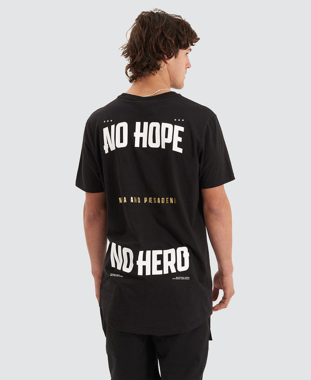 Nena & Pasadena Hopeless Cape Back T-Shirt Jet Black