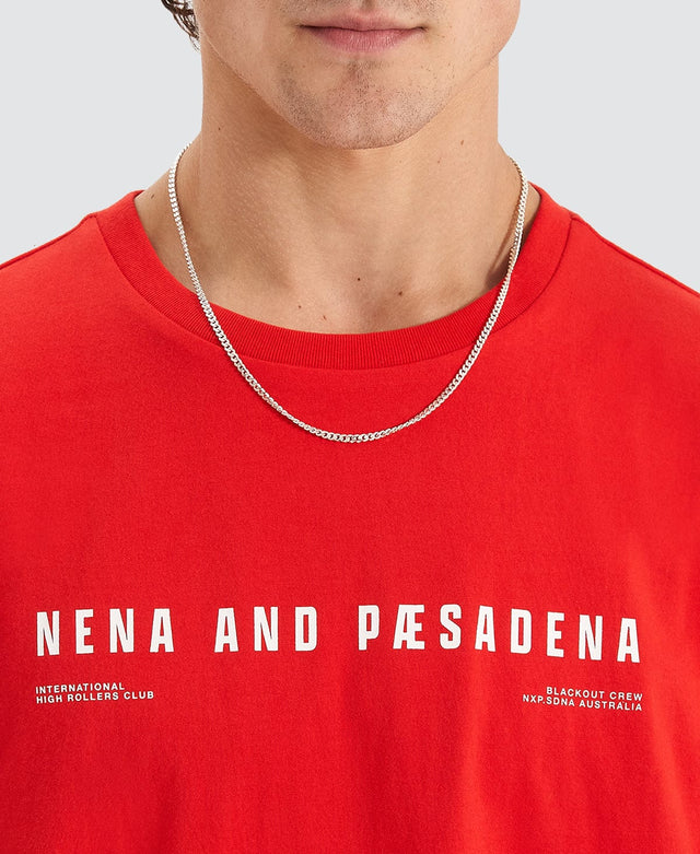 Nena & Pasadena Hopeless Cape Back T-Shirt Poppy Red