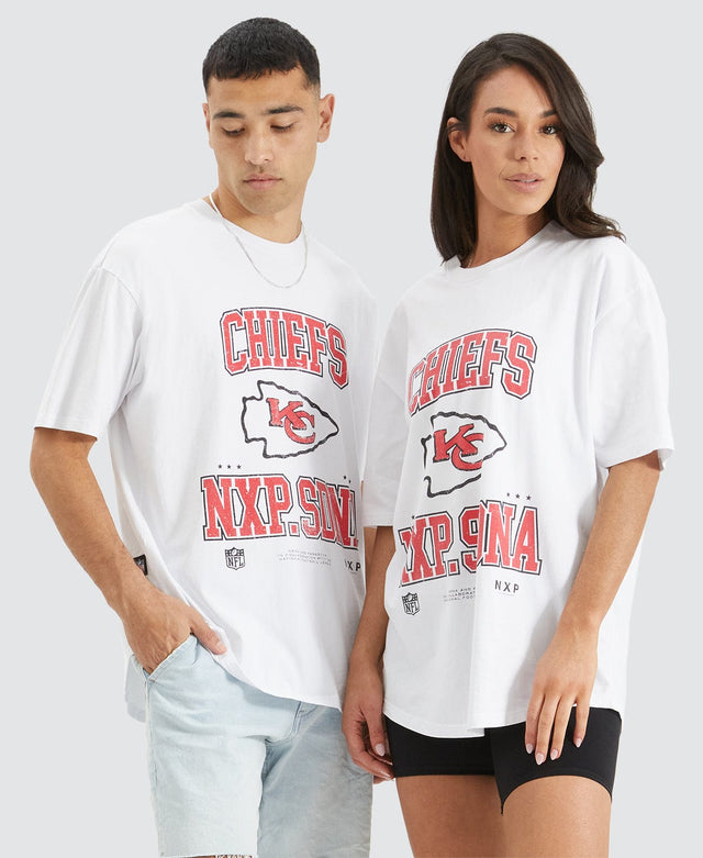 Nena & Pasadena Kansas City Box Fit Scoop T-Shirt White