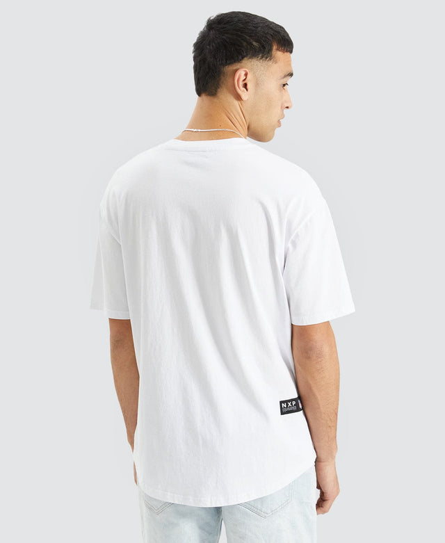 Nena & Pasadena Kansas City Box Fit Scoop T-Shirt White