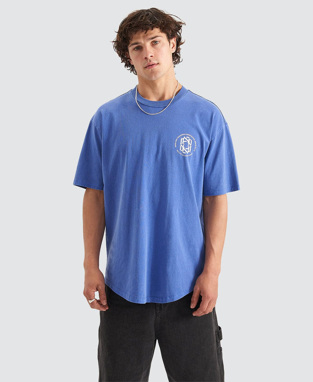 Nena & Pasadena Lively Heavy Box Fit Scoop T-Shirt Pigment Blue
