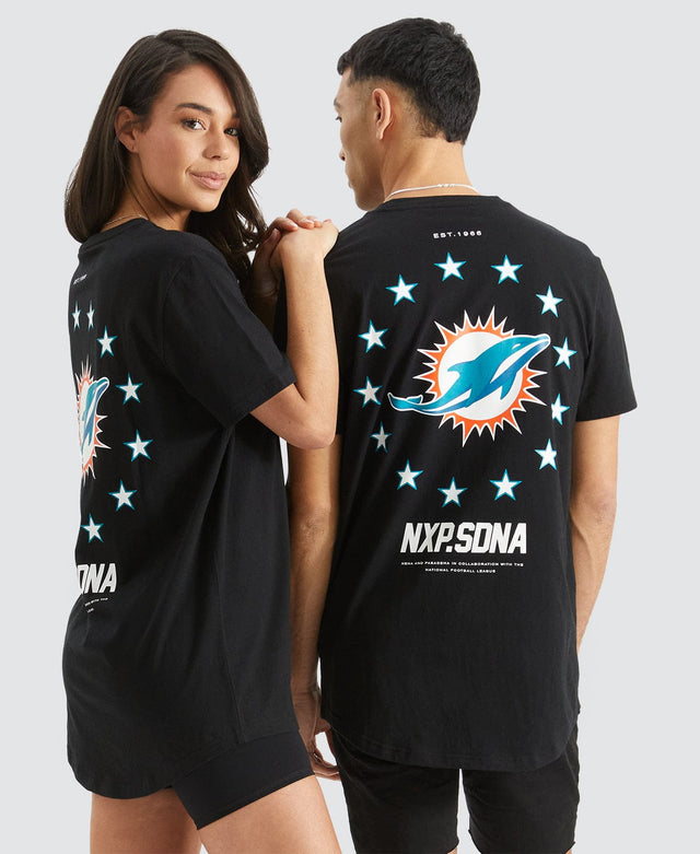 Nena & Pasadena Miami Cape Back T-Shirt Jet Black
