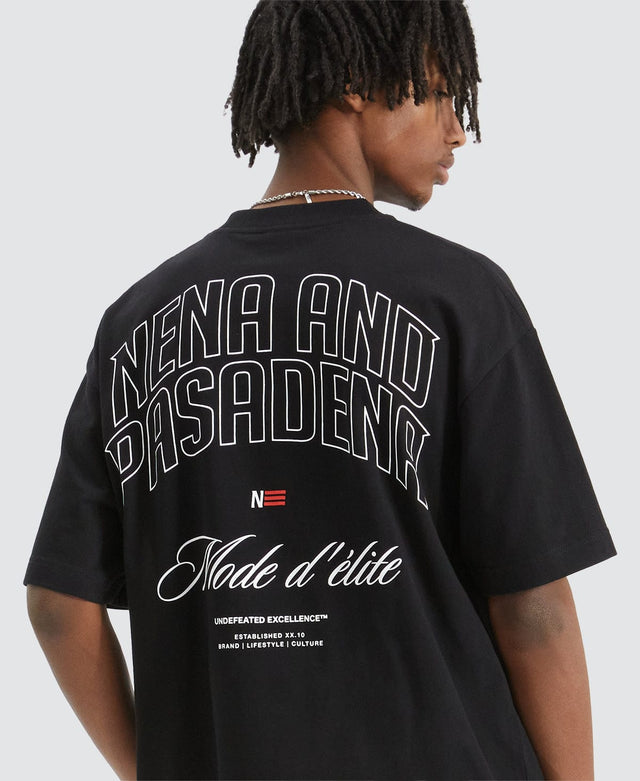 Nena & Pasadena Mode Heavy Street T-Shirt Jet Black