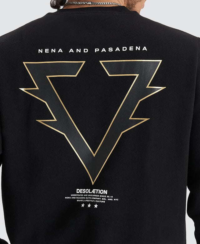 Nena & Pasadena Novice Dual Curved Sweater - Jet Black BLACK