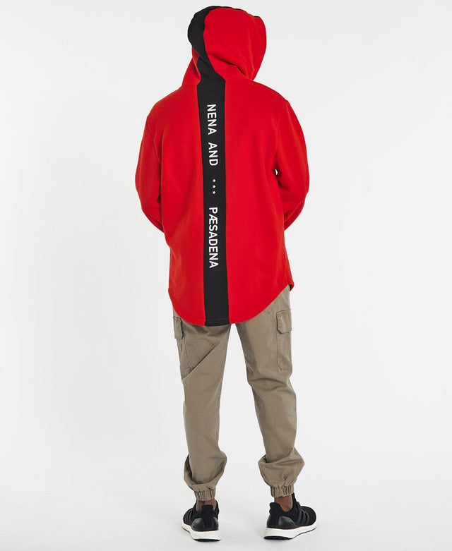 Nena & Pasadena Nuclear Hooded Dual Curved Sweater - Poppy Red RED