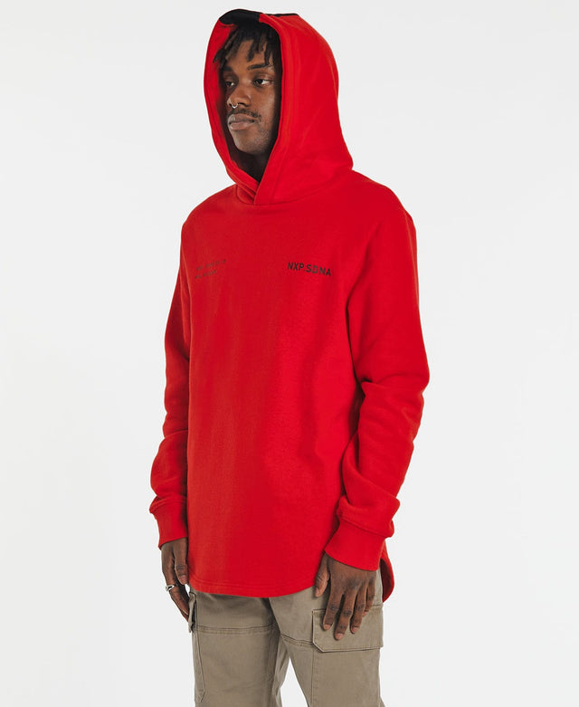 Nena & Pasadena Nuclear Hooded Dual Curved Sweater - Poppy Red RED
