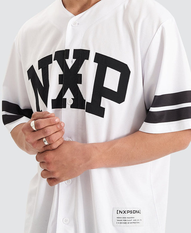 Nena & Pasadena Offside Baseball Shirt White