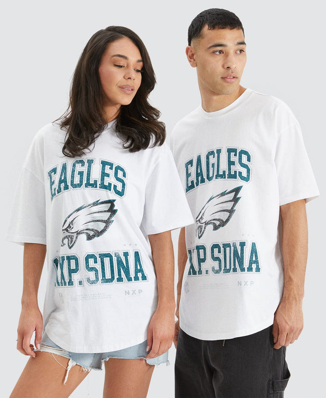 Nena & Pasadena Philadelphia Box Fit Scoop T-Shirt White